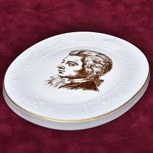 Фарфоровое Панно - Плакетка «МОЦАРТ», MEISSEN Германия - 1978 год.