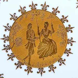 Авторское Блюдо - Тарелка «Дама с Кавалером» DW PORZELLAN-MANUFAKTUR.