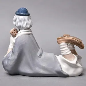 Коллекционная Фарфоровая статуэтка «Клоун в галстуке - бабочке», Casades Испания, вторая половина ХХ века.