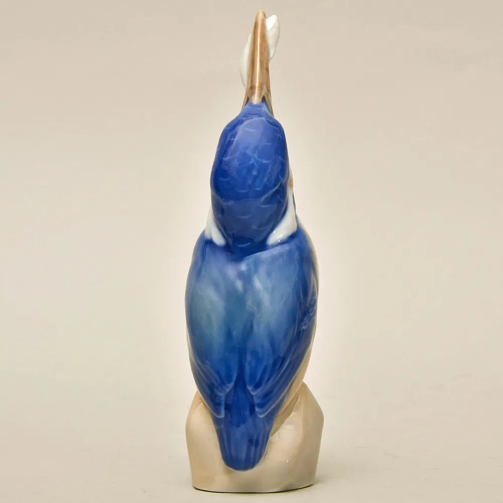 Коллекционная Фарфоровая Статуэтка «ПТИЦА. ЗИМОРОДОК С РЫБОЙ», ROYAL COPENHAGEN Дания.