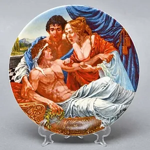 Коллекционная тарелка «Кентерберийские истории. Рассказ рыцаря», Фарфор The Longton Crown Англия.