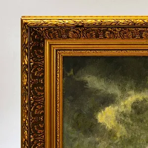 Картина - Пейзаж «Река Маас. Пейзаж с мельницей», Холст, Масло. Голландия 1984 год.