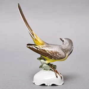 Коллекционная Фарфоровая статуэтка «Птица. Трясогузка», ROSENTHAL Германия, 60-е гг. ХХ века.