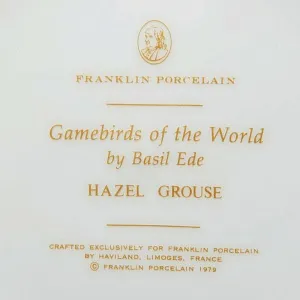 Коллекционная Тарелка «Рябчики» Фарфор Лимож Limoges Франция 1979 год.