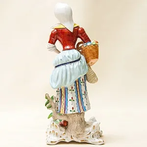 Парные Фарфоровые статуэтки «Сельская Ярмарка» Н-22см. SITZENDORF, Германия - 50гг..