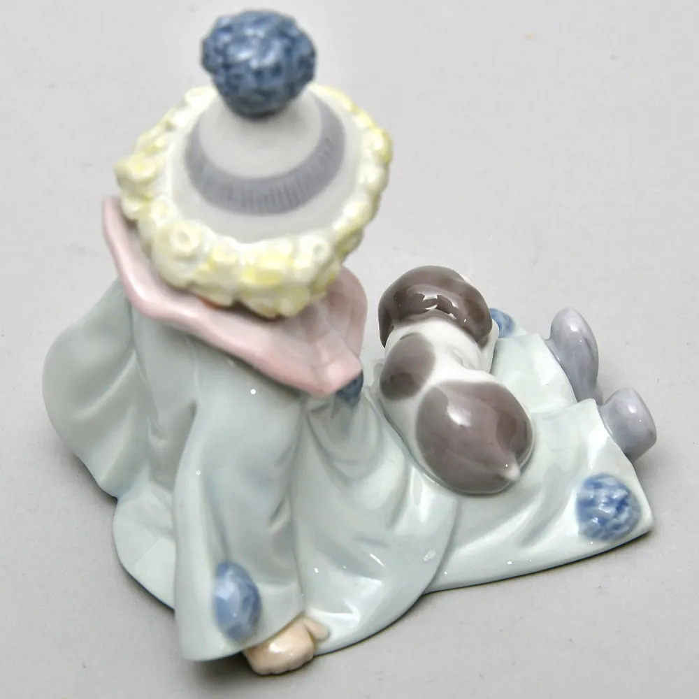 Фарфоровая статуэтка «Маленький клоун со щенком» Lladro, Испания - 1985 год.