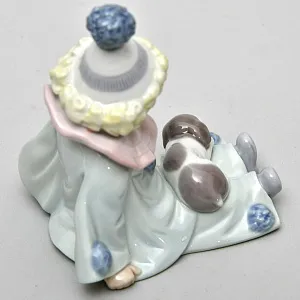 Фарфоровая статуэтка «Маленький клоун со щенком» Lladro, Испания - 1985 год.
