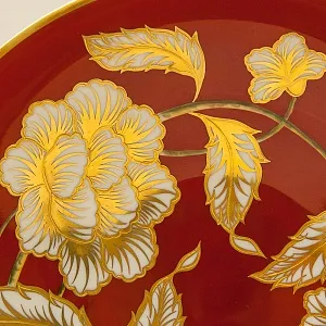 Коллекционная Тарелка - Блюдо из серии «Золото Роз» Фарфор Hertel, Jacob&Co. Германия D-30см.