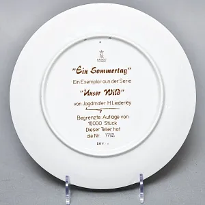 Коллекционная Фарфоровая Тарелка - Блюдо «Дикая Природа. Косули», KAISER Германия.