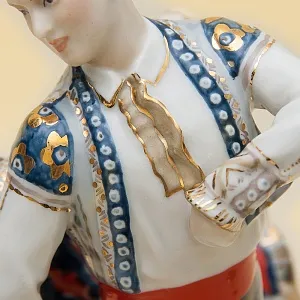 Редкость! Авторская Фарфоровая статуэтка «Испанский танец», СССР ЛЗФИ, 1967 - 1983 годы. 