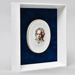 Картина - Панно - Фарфоровая Плакетка «Людвиг ван Бетховен», MEISSEN  Германия -1978 год.