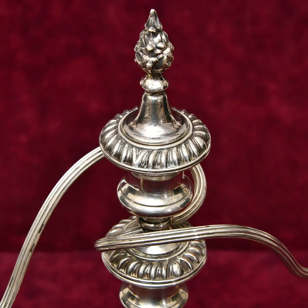 Большой Канделябр - Подсвечник на Три Свечи. Silverplate SHEFFIELD, Англия начало ХХ века.