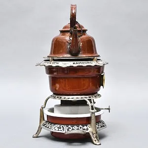 Редкость! Старинная Керосиновая Горелка - Плитка - Керогаз с Чайником, GEORG HALLER Германия -30 гг.