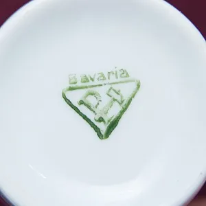 Фарфоровая Кофейная Пара «Кленовые листья», Бавария, Германия вторая половина ХХ века.-копия