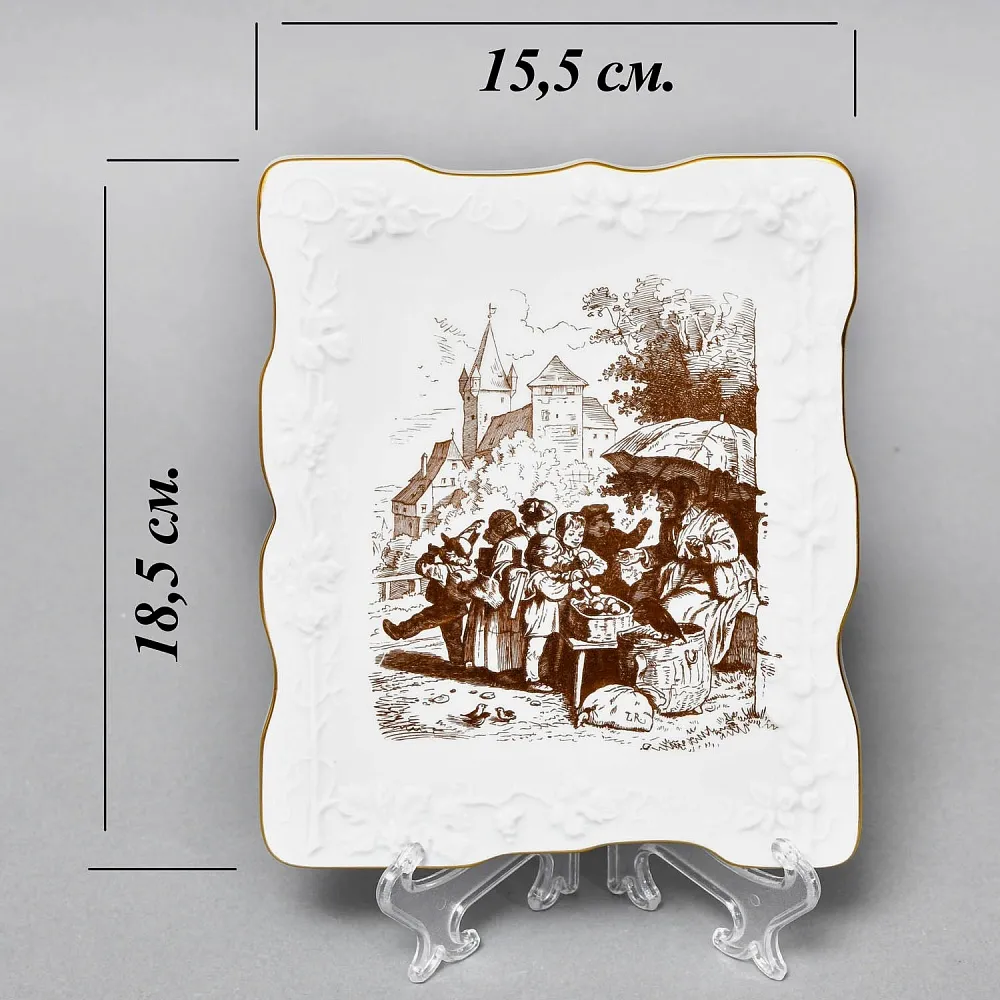 Фарфоровая Картина - Плакетка «Рыночная Торговка», Meissen (Мейсен) Германия 1979-1980 годы.