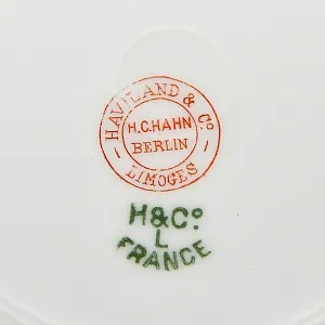 Винтажная Чайно-Кофейная пара + Тарелка (тройка), Фарфор Limoges Франция, 1876 - 1896 годы. 