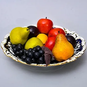 Редкость! Большое Коллекционное Блюдо «Золотые Розы», Фарфор MEISSEN Германия -  1978 год.