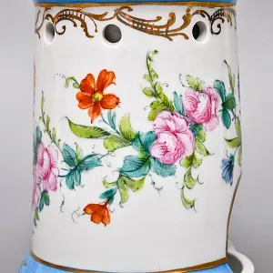 Антикварный Заварочный Чайник на подставке «Цветочная гирлянда», Франция - первая половина ХХ века.