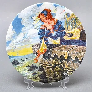 Коллекционная тарелка «Кентерберийские истории. Рассказ рыцаря Франклина», Фарфор The Longton Crown Англия. 