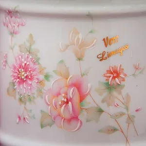 Винтажная Фарфоровая Банка «VERO» для сыпучих продуктов Limoges, Франция.