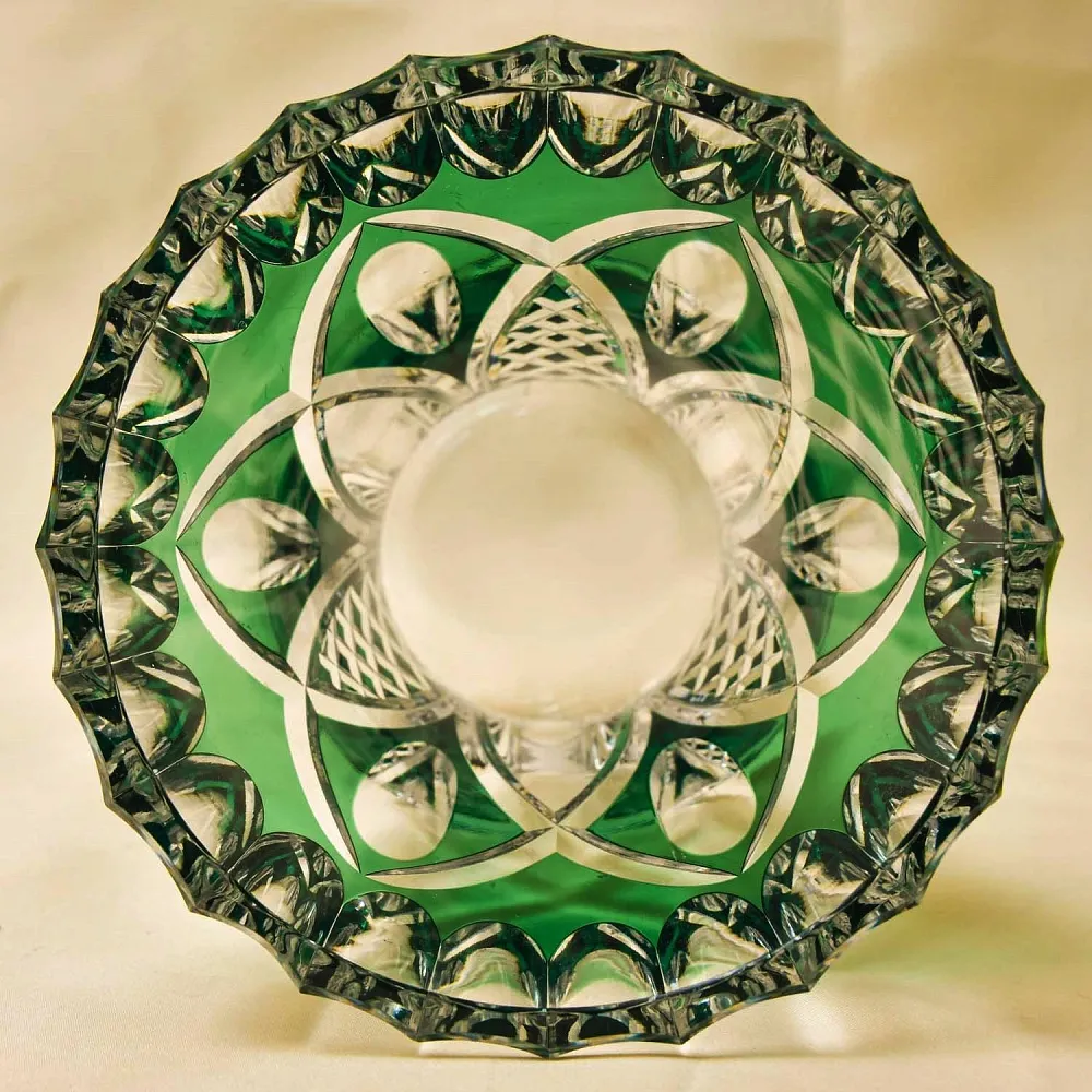 Коллекционная Ваза для цветов, цветной хрусталь, VAL SAINT LAMBERT, Бельгия.