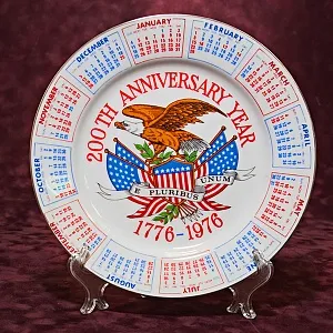 Редкость! Юбилейная Коллекционная Фарфоровая Тарелка 200 лет США - 1976г.