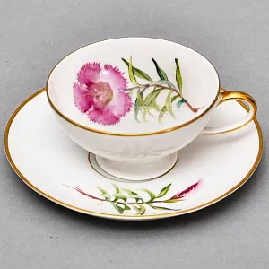 Коллекционная Фарфоровая Кофейная Пара «Горная гвоздика», ROSENTHAL Германия.