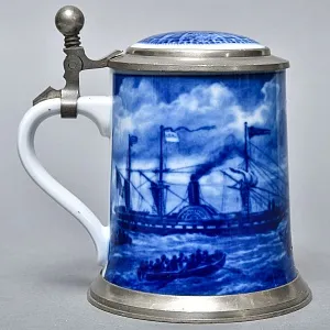Коллекционная Пивная Кружка «Прибытие почтового парохода», фарфор, Berlin Design Германия -1978 год.