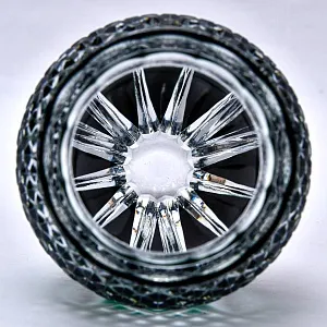 Класическая Хрустальная Ваза зелёного цвета, VAL SAINT LAMBERT, Бельгия.