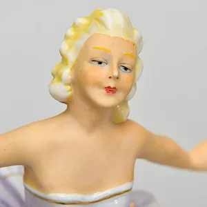 Коллекционная Фарфоровая статуэтка «Танцовщица в cиреневом», FASOLD & STAUCH Германия, 60-е годы ХХ века.