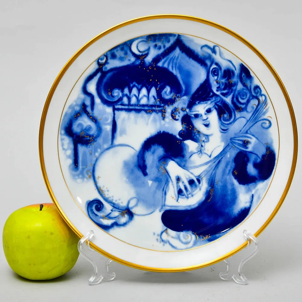 Коллекционная Фарфоровая Тарелка - Блюдо «Сказки Шахерезады - Песня», MEISSEN Германия - 1982 год.