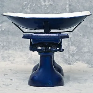 Винтажные Кухонные Весы «The VIKING» с чашкой для продуктов на 10 фунтов, Англия середина ХХ века.