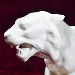 Большая Коллекционная статуэтка «Бенгальский ТИГР», Фаянс LUX, Бельгия.