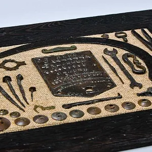 Настенное Коллекционное Панно - Картина «Старинные Инструменты - Серп», Россия XIX век.