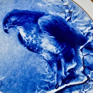 Коллекционная Фарфоровая Тарелка - Блюдо «Птица - Орел - Канюк», MEISSEN Германия - 1985 год.