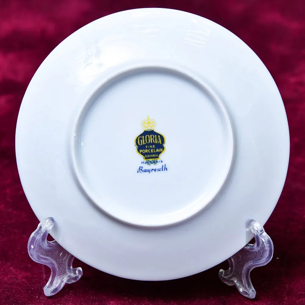 Коллекционная Кофейная Пара «Садовый орнамент», GLORIA Bayreuth, Германия 60гг.