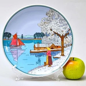 Коллекционная Фарфоровая Тарелка - Блюдо «Зима» Heinrich Villeroy&Boch, Германия, 80-е годы.