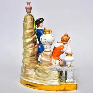 Коллекционная Фарфоровая статуэтка «Игра на волынке», SITZENDORF Германия.