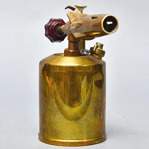 Винтажная Бензиновая Горелка - Паяльная Латунная Лампа, Швеция середина ХХ века. 