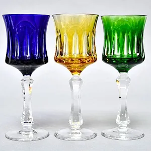 Бокалы для Вина Цветной Хрусталь DOROTHEENHUTTE Германия -70 гг. 