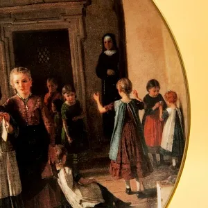 Коллекционная Тарелка «В монастырской школе» Фарфор, Хучеройтер - Hutschenreuther, Германия.