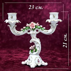 Подсвечник - Канделябр «Розы» на две свечи  Фарфор KAISER Porzellan Германия 1970 -1979гг.