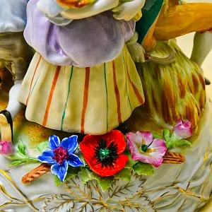 Редкость!!! Большая Фарфоровая Ваза «УРОЖАЙ», PLAUE Германия середина ХХ века.