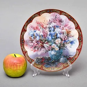 Коллекционная Фарфоровая тарелка «Цветочный танец», W.J.GEORGE. США  - 1993 год.