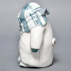 Авторская Коллекционная Фарфоровая Статуэтка «Укутыш - Прогулка с Мишкой», Россия.