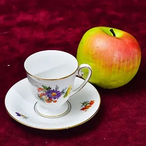 Коллекционная Кофейная Пара «Летний букет», фарфор Tirschenreuth, Германия -70 гг.