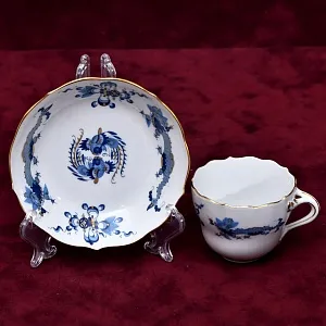 Классическая Фарфоровая Кофейная пара «Синий Дракон», MEISSEN Германия, первая половина ХХ века.
