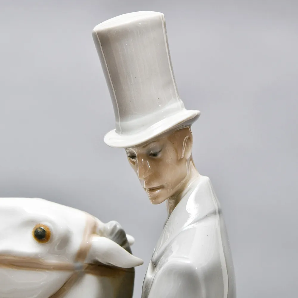 Коллекционная Фарфоровая статуэтка «Всадник», Lladro / Лядро Испания, 1969 - 1985 годы.