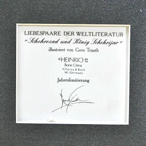 Картина - Панно - Фарфоровая Плакетка «Шехерезада и Король Шерияр», Villeroy&Boch. Германия - 1980 год.