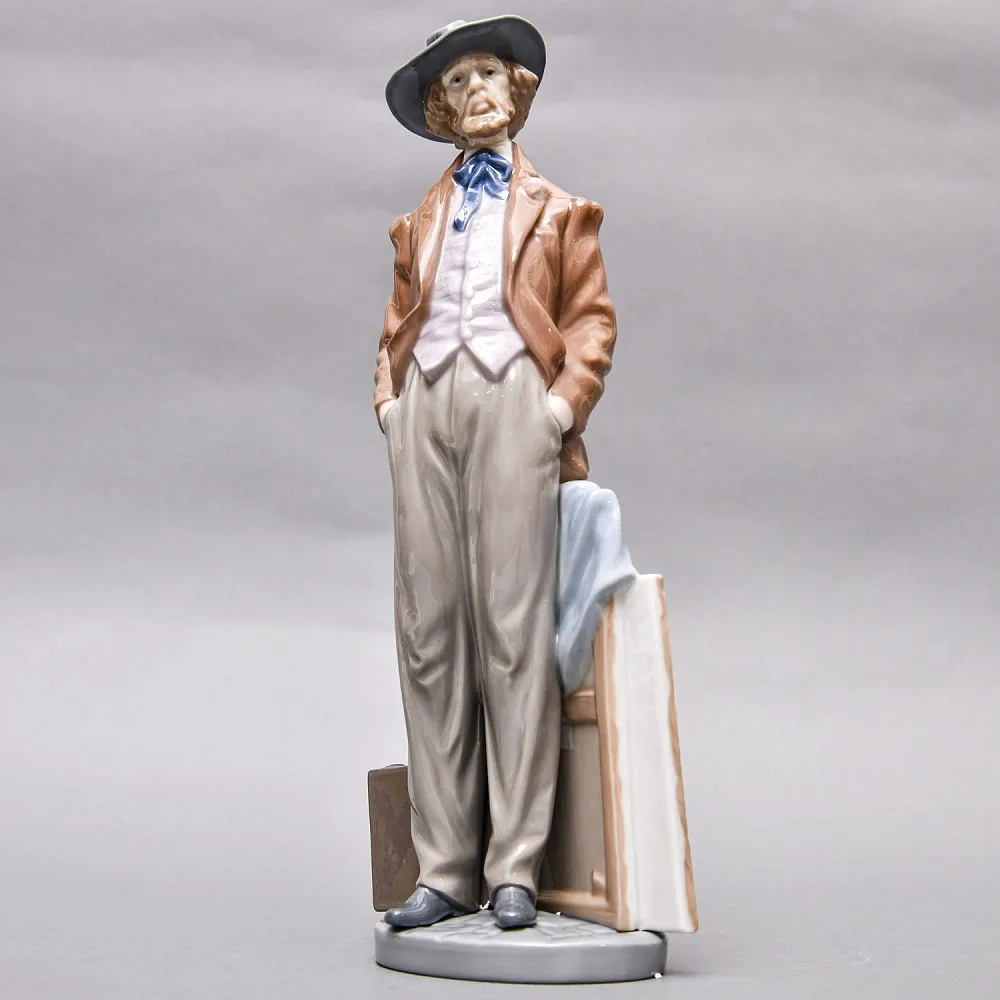 Коллекционная Фарфоровая статуэтка «Странствующий Художник», Lladro / Лядро Испания.